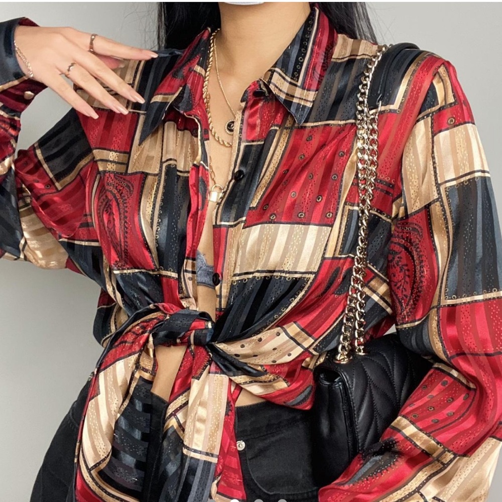 Silk Button Down